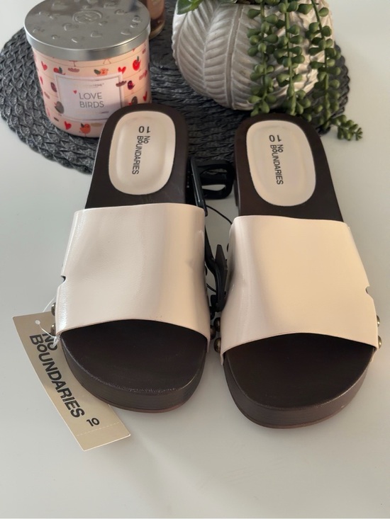 No Boundaries Shoes - No Boundaries Women's Cream Slide Sandals - Easy Slip-On Comfort